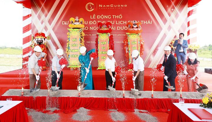 Động thổ dự án Khu đô thị, du lịch sinh thái Đảo Ngọc ở Hải Dương