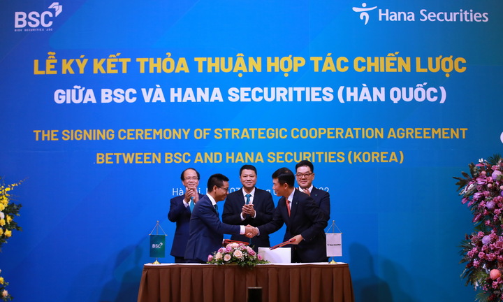 BSC và Công ty Chứng khoán Hana ký kết thỏa thuận hợp tác chiến lược