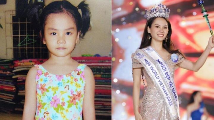 Nhan sắc thời thơ ấu tân Hoa hậu Miss World Vietnam 2022 Huỳnh Nguyễn Mai Phương
