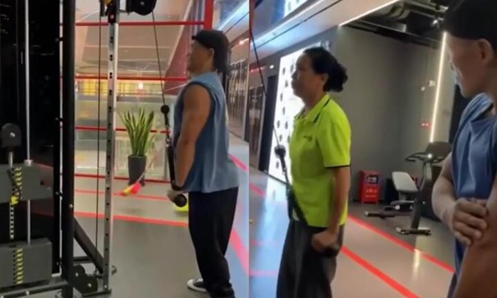 Thanh niên 6 múi hết hồn vì sức mạnh của bà lao công