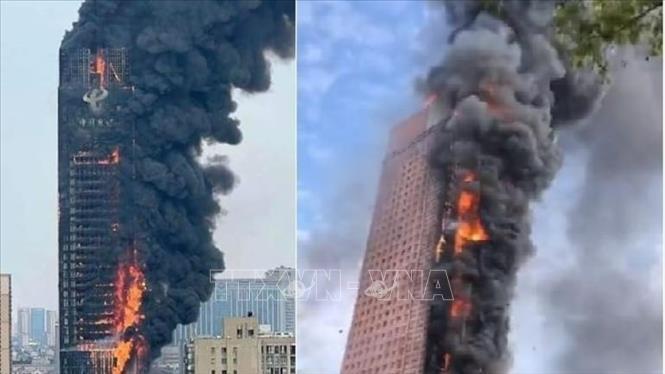 Vụ cháy tòa nhà chọc trời tại Trung Quốc: Không có thiệt hại về người