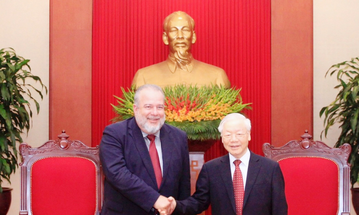 Tổng Bí thư Nguyễn Phú Trọng tiếp Thủ tướng Cuba Manuel Marrero Cruz