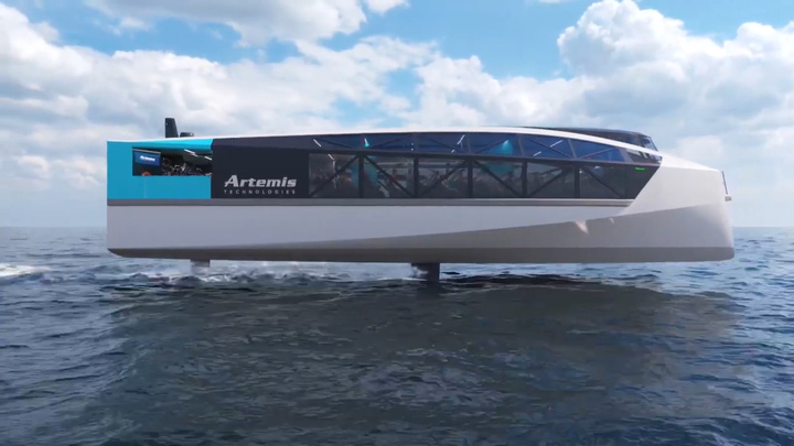 Cận cảnh phà bay chạy bằng điện có thể chở 150 người