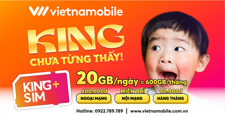 Sim King mới ra mắt với những ưu đãi choáng ngợp