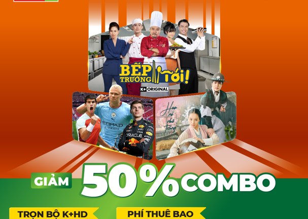 K+ lần đầu tiên giảm 50% cho cả đầu thu và các gói thuê bao