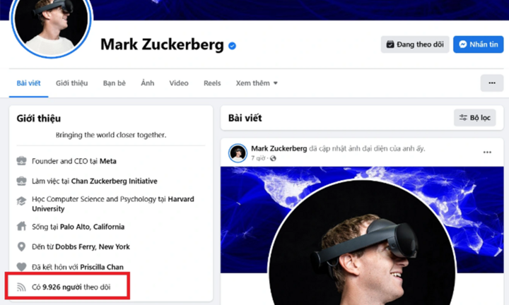 Facebook bị lỗi, hàng loạt tài khoản người nổi tiếng giảm lượt theo dõi 