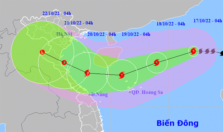 Bão số 6 giật cấp 14 cách quần đảo Hoàng Sa 720km, dự báo mạnh thêm