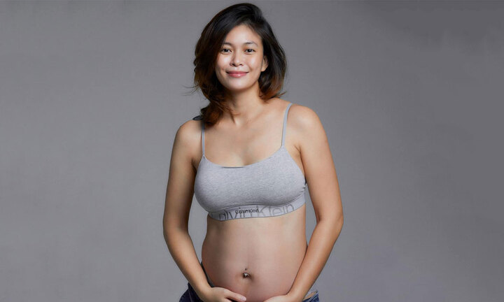 Á hậu Mâu Thuỷ bất ngờ công bố đang mang bầu 6 tháng