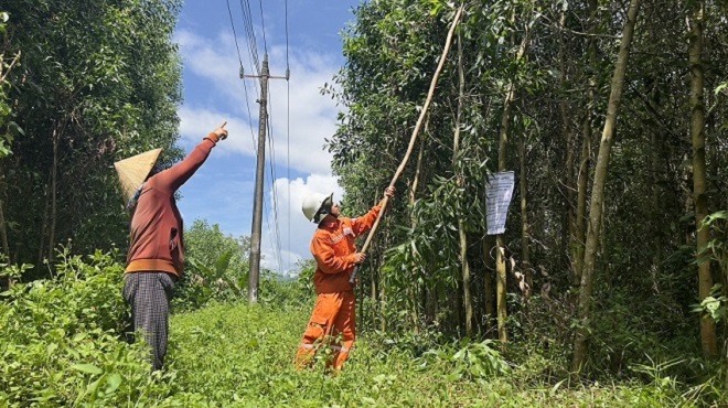 PC Quảng Ngãi tuyên truyền sử dụng điện an toàn mùa mưa bão