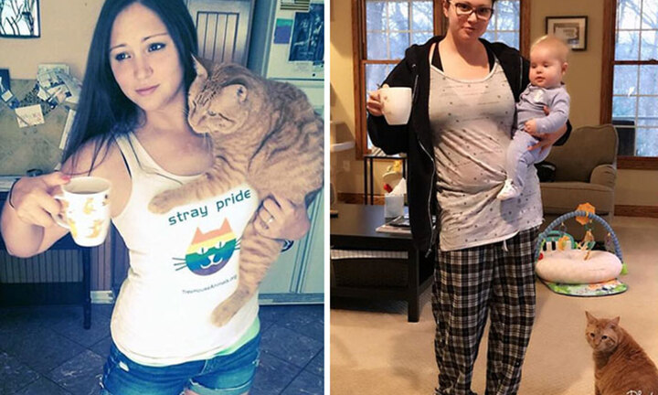 Sốc với loạt ảnh chân thật đến từng milimet sự thay đổi trước và sau khi có con 