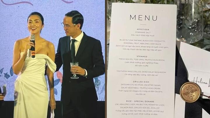 Thực đơn trong tiệc kỷ niệm 10 năm ngày cưới của Tăng Thanh Hà có gì đặc biệt?