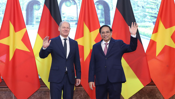 Thủ tướng Phạm Minh Chính hội đàm với Thủ tướng Đức Olaf Scholz 