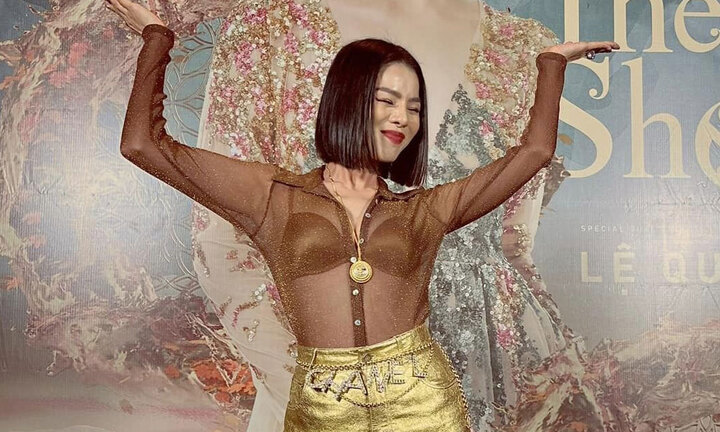 Sao Việt 19/11: Lệ Quyên diện áo xuyên thấu gợi cảm