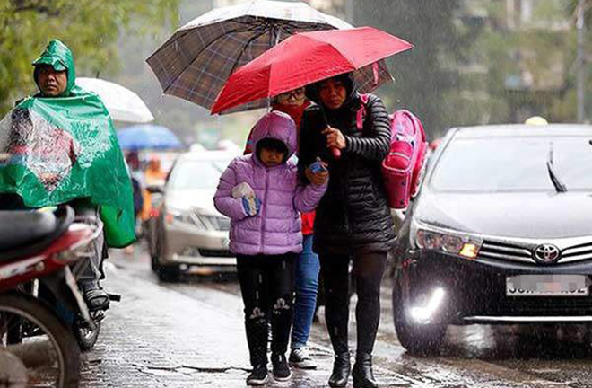 Không khí lạnh cường độ mạnh tràn về từ đêm nay, Bắc Bộ chuyển mưa rét