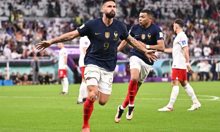 Kết quả bóng đá Pháp 3-1 Ba Lan: Giroud lập kỷ lục, Mbappe ghi cú đúp