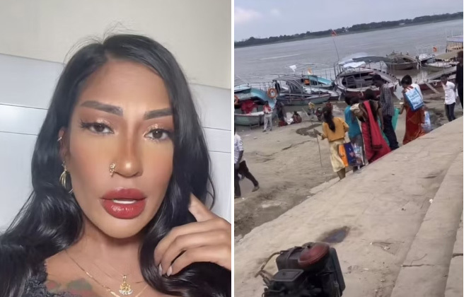 Chê sông Hằng bẩn và đáng sợ, TikToker 'Nữ thần Ấn Độ' bị mắng là vô lễ