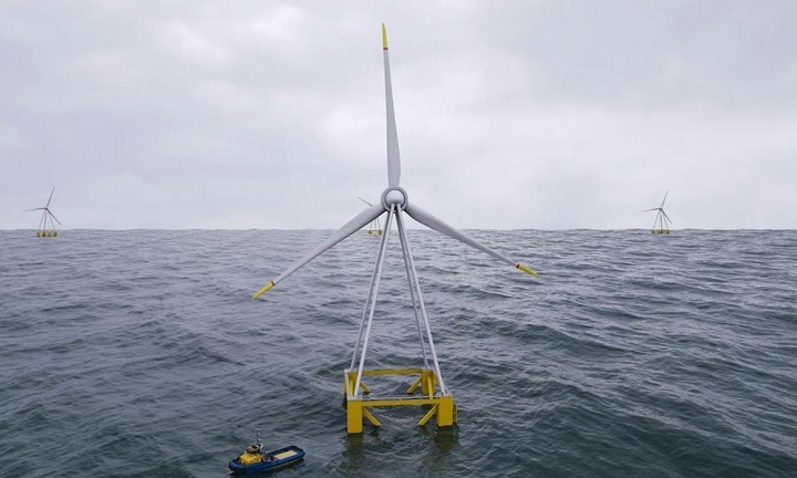 Turbine gió nổi hình kim tự tháp ở Pháp