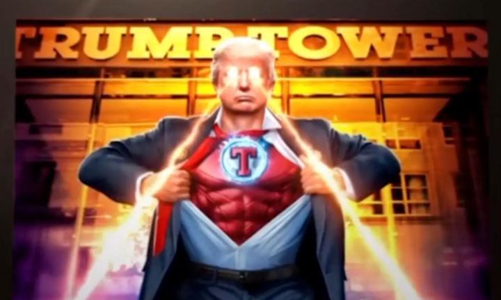 Cựu Tổng thống Mỹ Trump hóa thân thành 'siêu anh hùng'