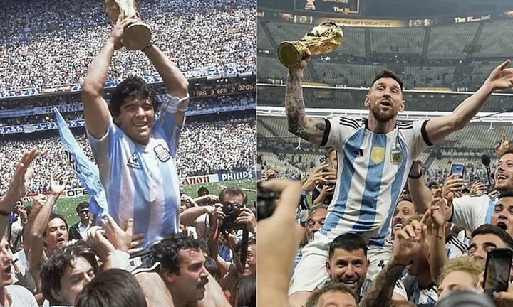 Forty years after the Hand of God, the great Messi works a miracle.