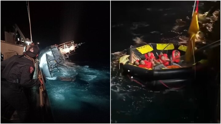 Tàu hộ vệ hải quân Thái Lan bị sóng lớn đánh chìm