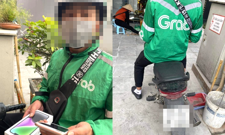 Tài xế Grab ở Hà Nội bị tố 'cuỗm' điện thoại iPhone 14 plus của khách