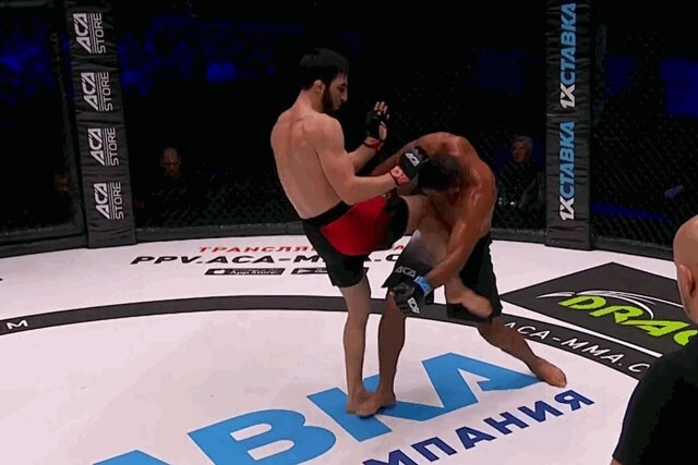 Võ sĩ tung đòn gối hiểm hóc hạ knock-out đối thủ 