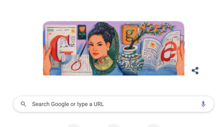 Tác giả vẽ nhầm ảnh nữ sĩ Sương Nguyệt Anh mong được bỏ qua sai sót