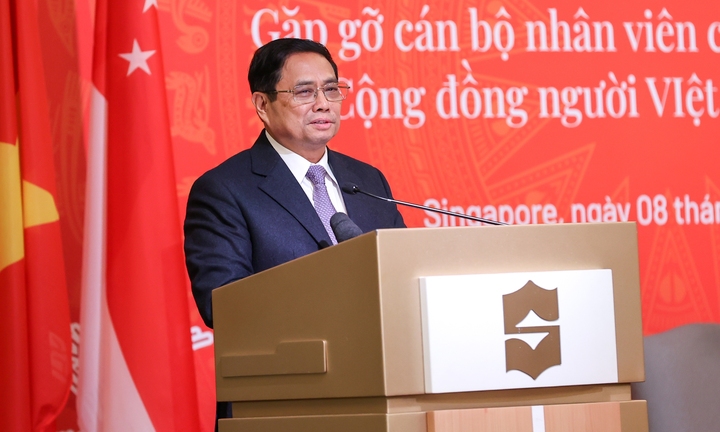 Thủ tướng gặp Đại sứ quán và cộng đồng Việt Nam tại Singapore