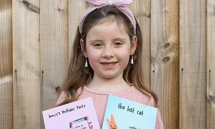 Chân dung tác giả trẻ nhất thế giới, xuất bản sách khi mới lên 5 tuổi