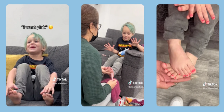 Cô giáo nói sơn móng tay 'dành cho con gái', bố dắt luôn con trai ra tiệm nail