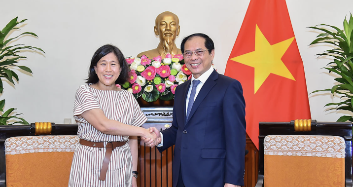 Bộ trưởng Ngoại giao Bùi Thanh Sơn tiếp Đại diện Thương mại Hoa Kỳ Katherine Tai