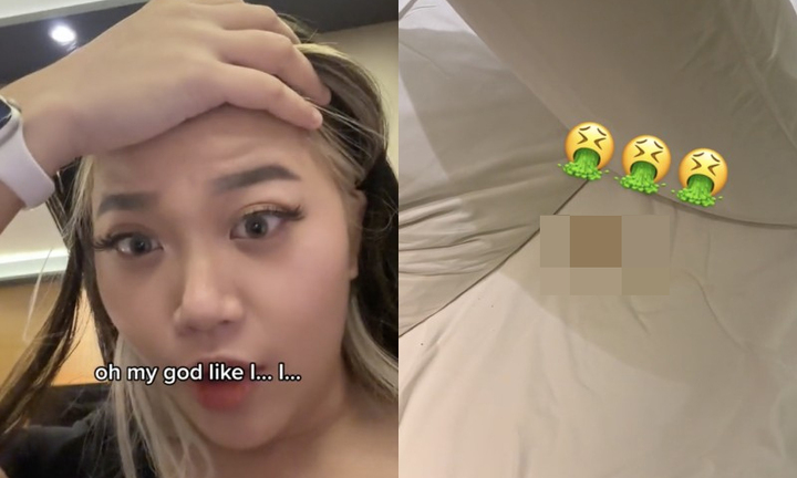 Khách hoảng hốt khi ga giường khách sạn dính đầy chất thải