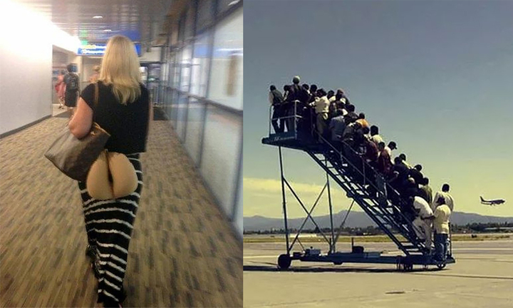 Không thể nhịn được cười trước loạt ảnh hài hước chỉ có thể chụp ở sân bay