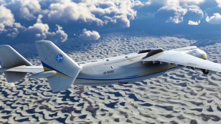 Máy bay vận tải lớn nhất thế giới cất cánh trên bầu trời ảo