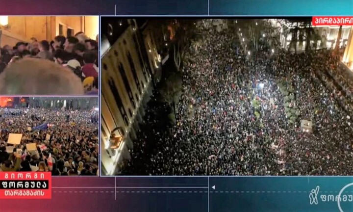 Phe đối lập bao vây Quốc hội Gruzia, đụng độ dữ dội với cảnh sát