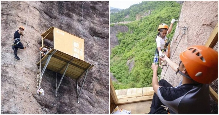 Cửa hàng tiện lợi 'bất tiện nhất thế giới' cheo leo giữa vách núi