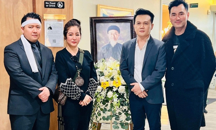 Tài Linh, Hương Lan, Thúy Nga viếng NSND Diệp Lang tại Mỹ