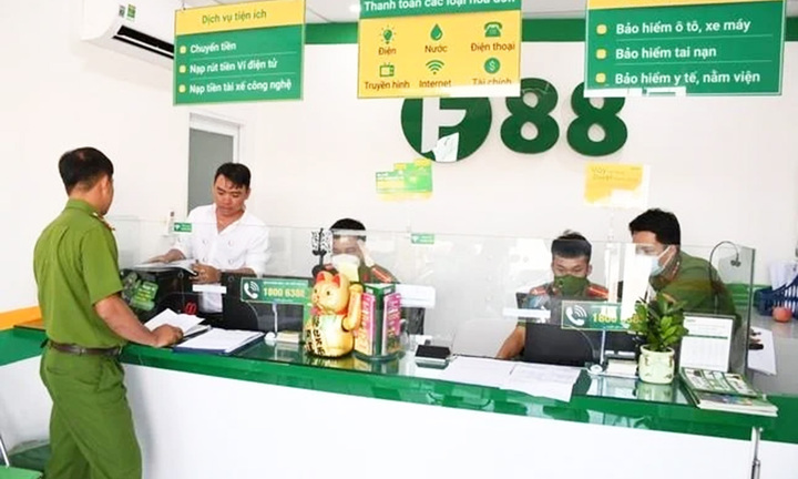 Công an kiểm tra 13 điểm giao dịch của F88 tại Tiền Giang