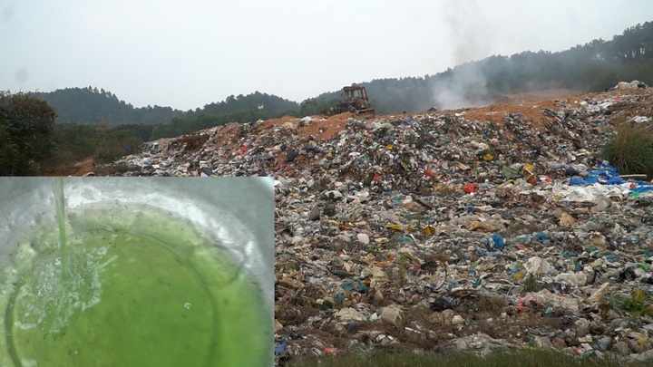 Dân kêu cứu vì bãi rác bốc mùi thối, nước sinh hoạt chuyển màu xanh lá