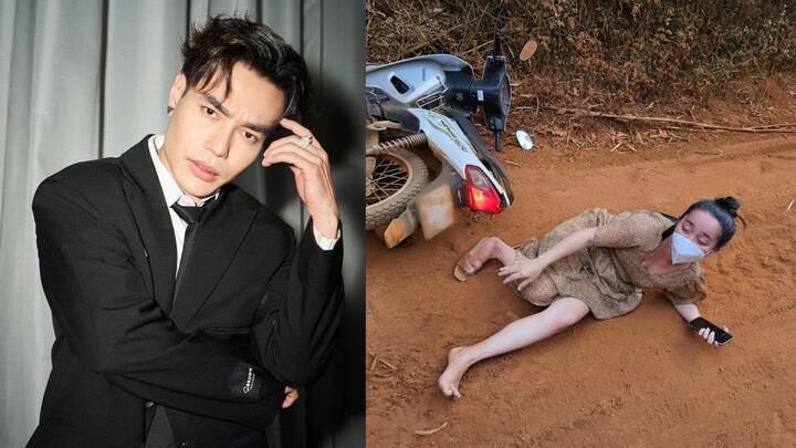 Vợ ngã xe đau đớn, Lê Dương Bảo Lâm gây tranh cãi khi chỉ lo chụp ảnh 'dìm hàng'