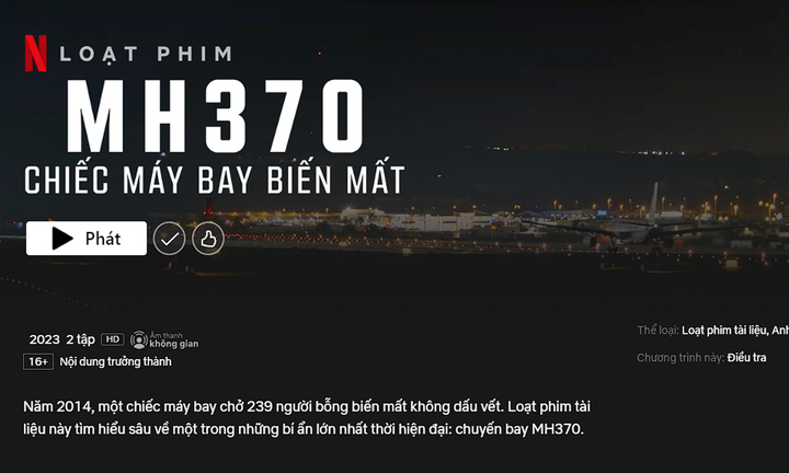 Netflix gỡ bỏ tập phim về MH370 vi phạm pháp luật Việt Nam
