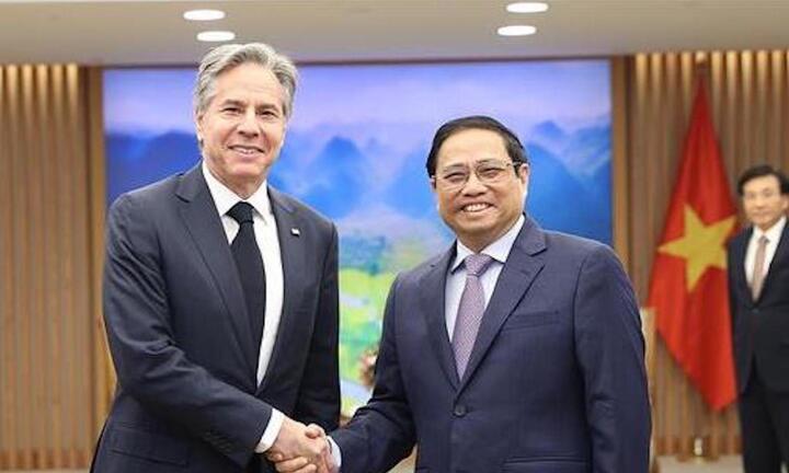 Thủ tướng Phạm Minh Chính tiếp Bộ trưởng Ngoại giao Hoa Kỳ