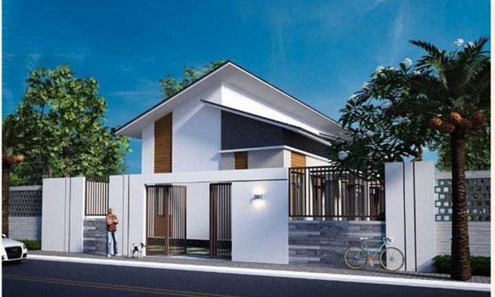 Gợi ý những mẫu nhà mái lệch cấp 4 đơn giản, sang trọng