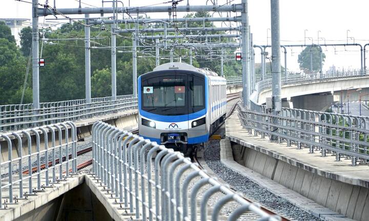 TP.HCM: Tàu metro số 1 chạy thử hơn 12 km với tốc độ 50 km/h