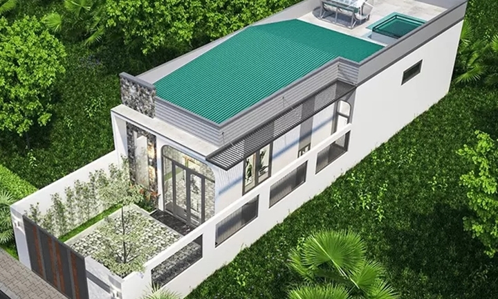 Những mẫu nhà cấp 4 gác lửng 5x20 đẹp hiện đại