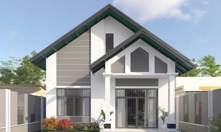 Loạt mẫu nhà cấp 4 gác lửng mái thái đang được ưa chuộng