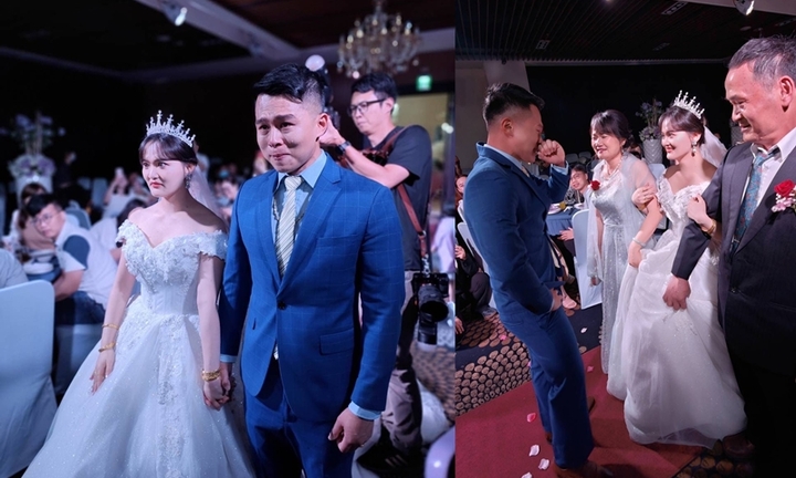 Chú rể bật khóc nức nở trong đám cưới khiến bố cô dâu bàng hoàng