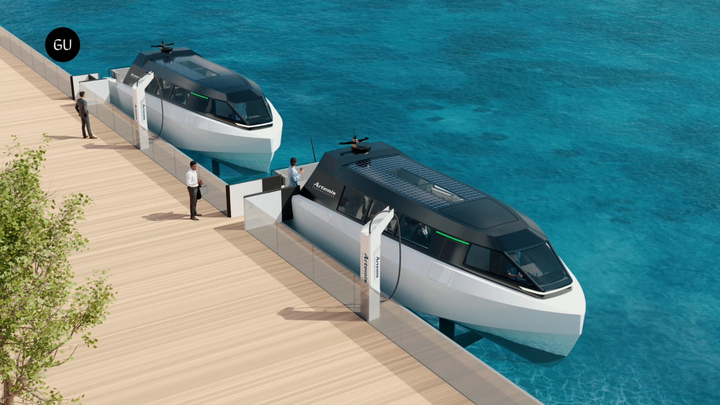 Taxi cánh ngầm chạy bằng điện tốc độ 55 km/h