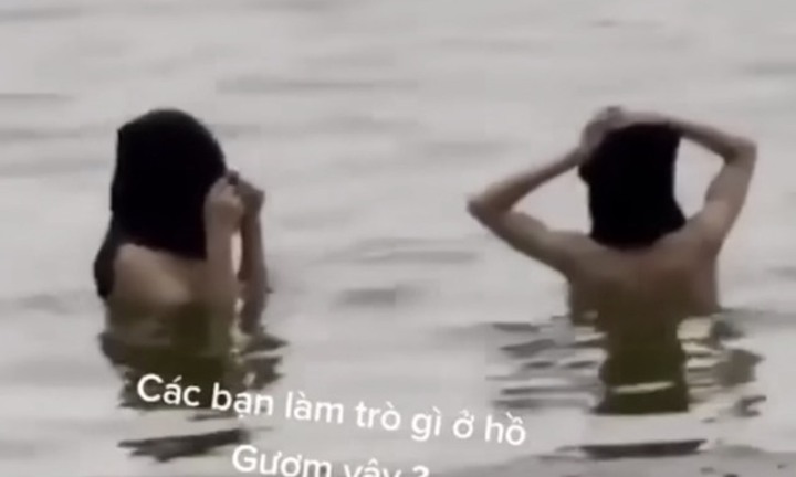 Thông tin 2 thiếu nữ tắm ở Hồ Gươm là không chính xác