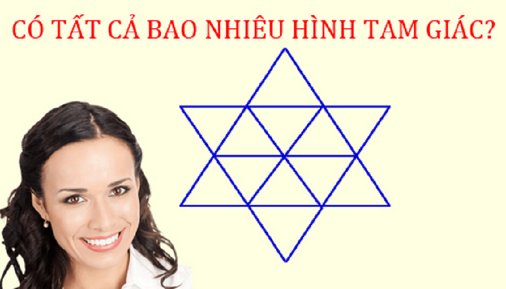 Đố bạn: Có tất cả bao nhiêu tam giác trong hình?